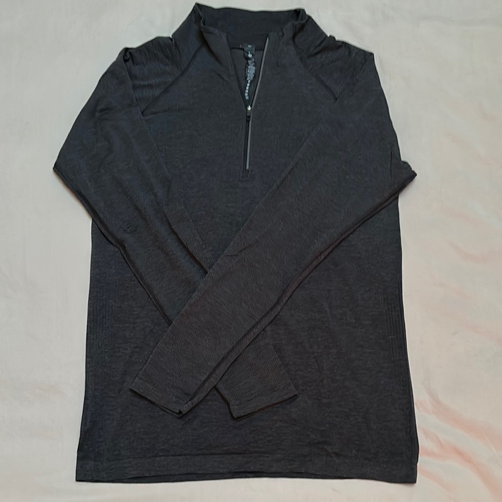 Lululemon Athletica Black Zip Up Sweater with Mock Turtleneck